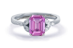 New 2026 150 custom made unique affordable pink sapphire diamond accents engagement rings