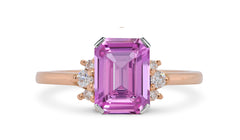 New 2026 151 custom made unique affordable pink sapphire diamond accents engagement rings