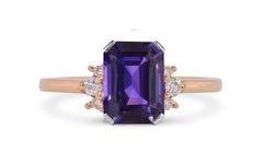New 2026 151 custom made unique affordable purple sapphire diamond accents engagement rings