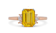 New 2026 151 custom made unique affordable yellow sapphire diamond accents engagement rings