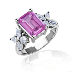 New 2026 153 custom made unique affordable pink sapphire diamond accents engagement rings