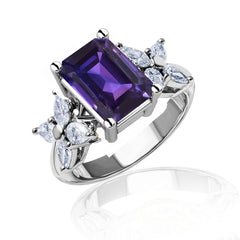 New 2026 153 custom made unique affordable purple sapphire diamond accents engagement rings