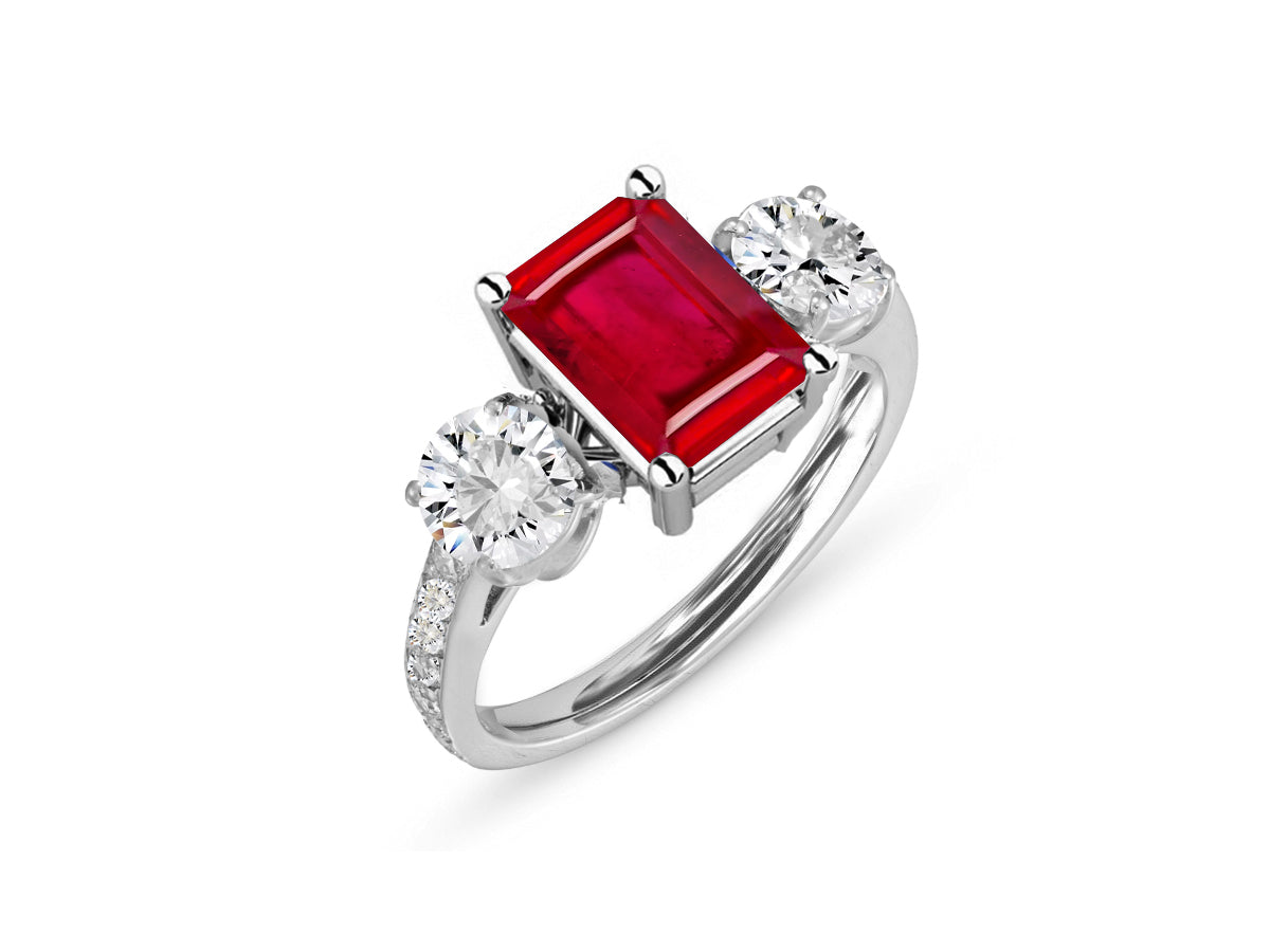 New 2026 154 custom made unique affordable ruby diamond accents engagement rings
