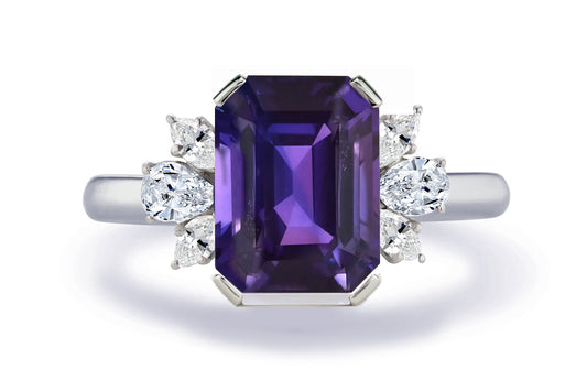 New 2026 155 custom made unique affordable purple sapphire diamond accents engagement rings