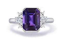 New 2026 155 custom made unique affordable purple sapphire diamond accents engagement rings