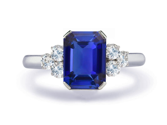 New 2026 156 custom made unique affordable blue sapphire diamond accents engagement rings