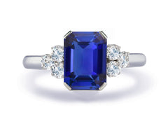New 2026 156 custom made unique affordable blue sapphire diamond accents engagement rings