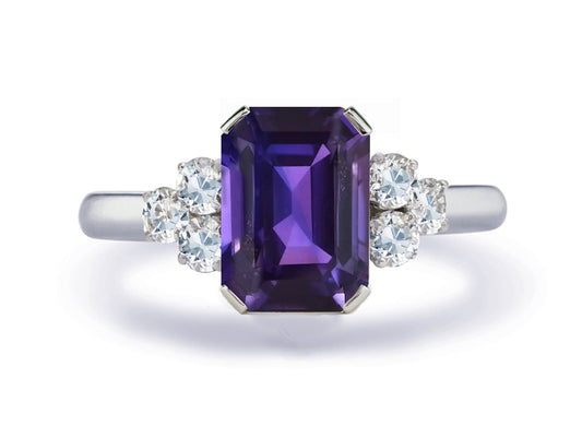 New 2026 156 custom made unique affordable purple sapphire diamond accents engagement rings