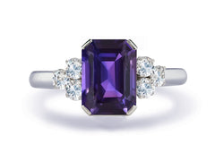 New 2026 156 custom made unique affordable purple sapphire diamond accents engagement rings