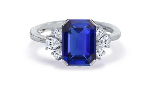 New 2026 157 custom made unique affordable blue sapphire diamond accents engagement rings