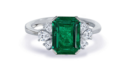 New 2026 157 custom made unique affordable emerald diamond accents engagement rings