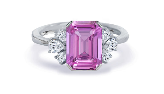 New 2026 157 custom made unique affordable pink sapphire diamond accents engagement rings