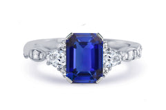 New 2026 158 custom made unique affordable blue sapphire diamond accents engagement rings