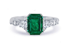 New 2026 158 custom made unique affordable emerald diamond accents engagement rings