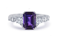 New 2026 158 custom made unique affordable purple sapphire diamond accents engagement rings