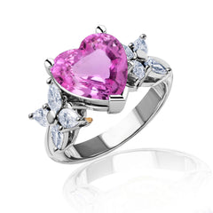 New 2026 159 custom made unique affordable pink sapphire diamond accents engagement rings
