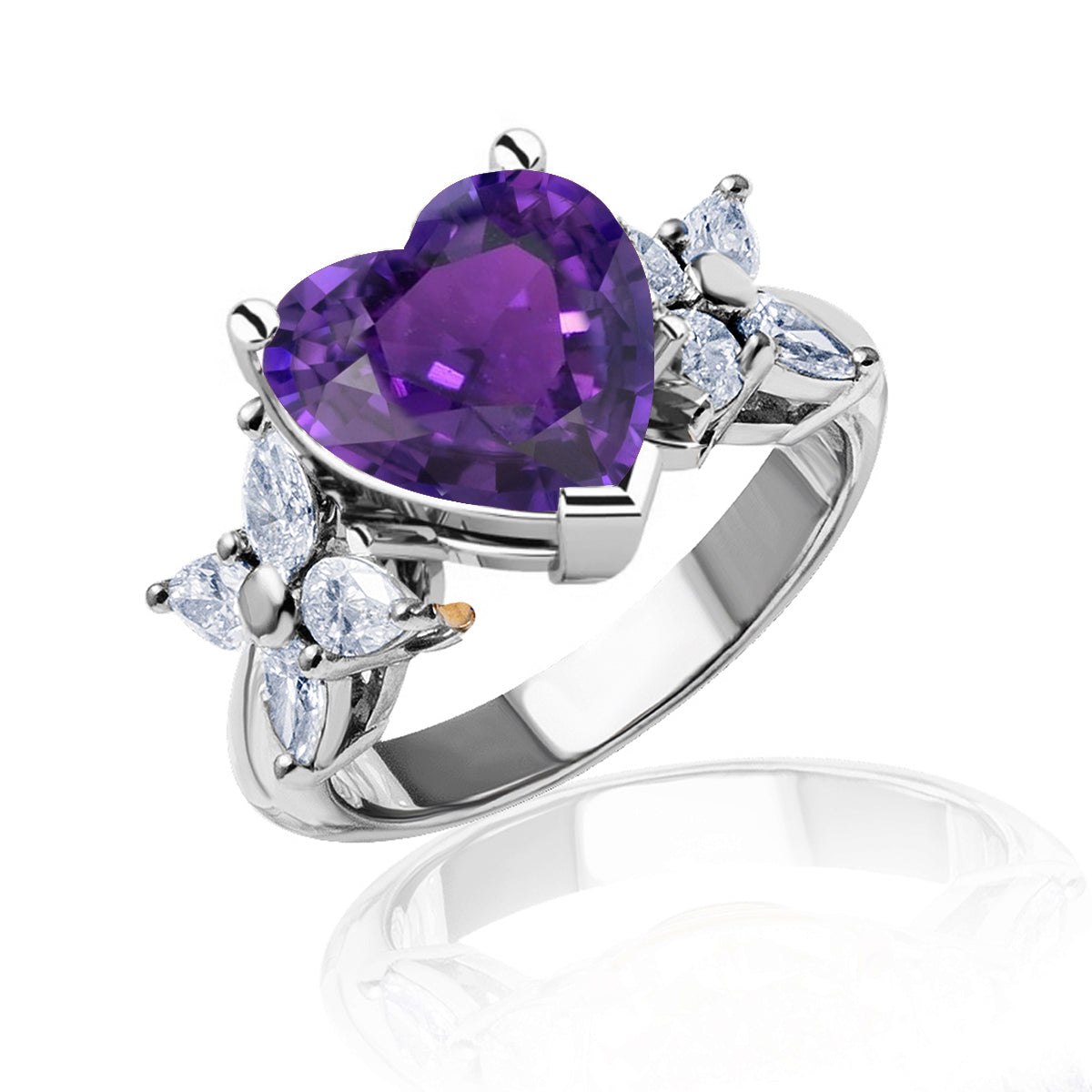 New 2026 159 custom made unique affordable purple sapphire diamond accents engagement rings