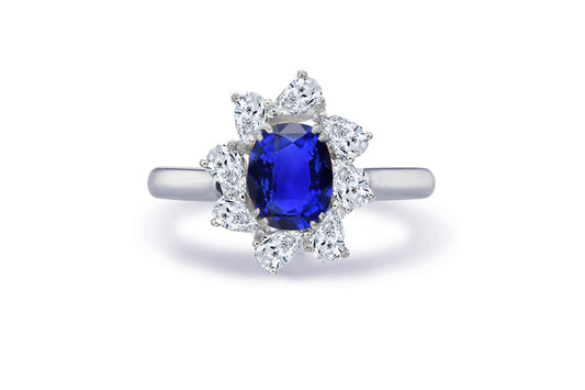 New 2026 16 custom made unique affordable blue sapphire diamond accents engagement rings