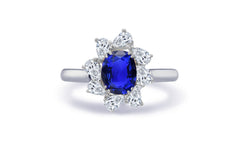 New 2026 16 custom made unique affordable blue sapphire diamond accents engagement rings