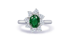 New 2026 16 custom made unique affordable emerald diamond accents engagement rings