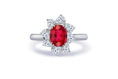 New 2026 16 custom made unique affordable ruby diamond accents engagement rings