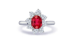 New 2026 16 custom made unique affordable ruby diamond accents engagement rings