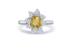 New 2026 16 custom made unique affordable yellow sapphire diamond accents engagement rings