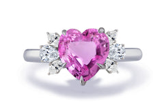 New 2026 160 custom made unique affordable pink sapphire diamond accents engagement rings