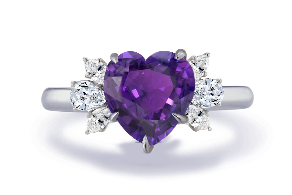 New 2026 160 custom made unique affordable purple sapphire diamond accents engagement rings
