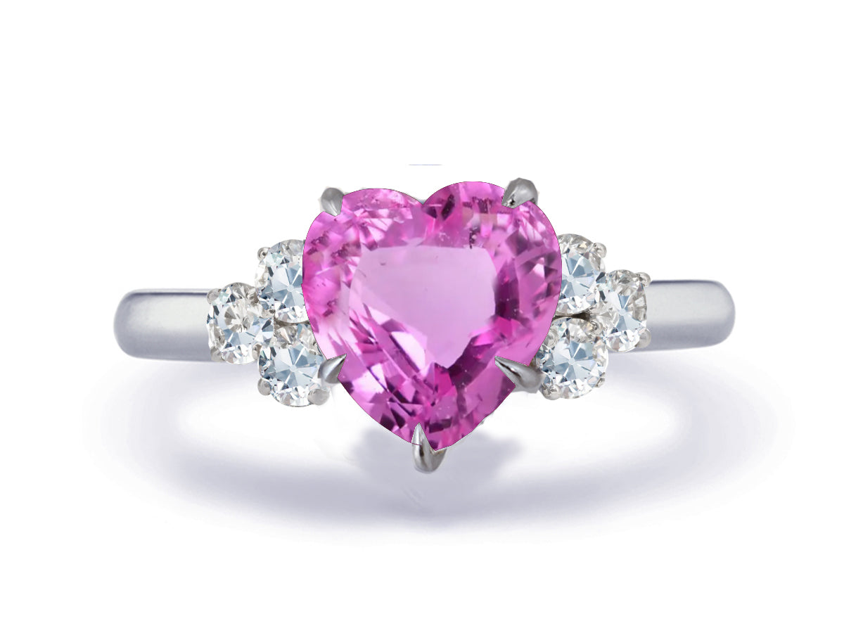 New 2026 161 custom made unique affordable pink sapphire diamond accents engagement rings