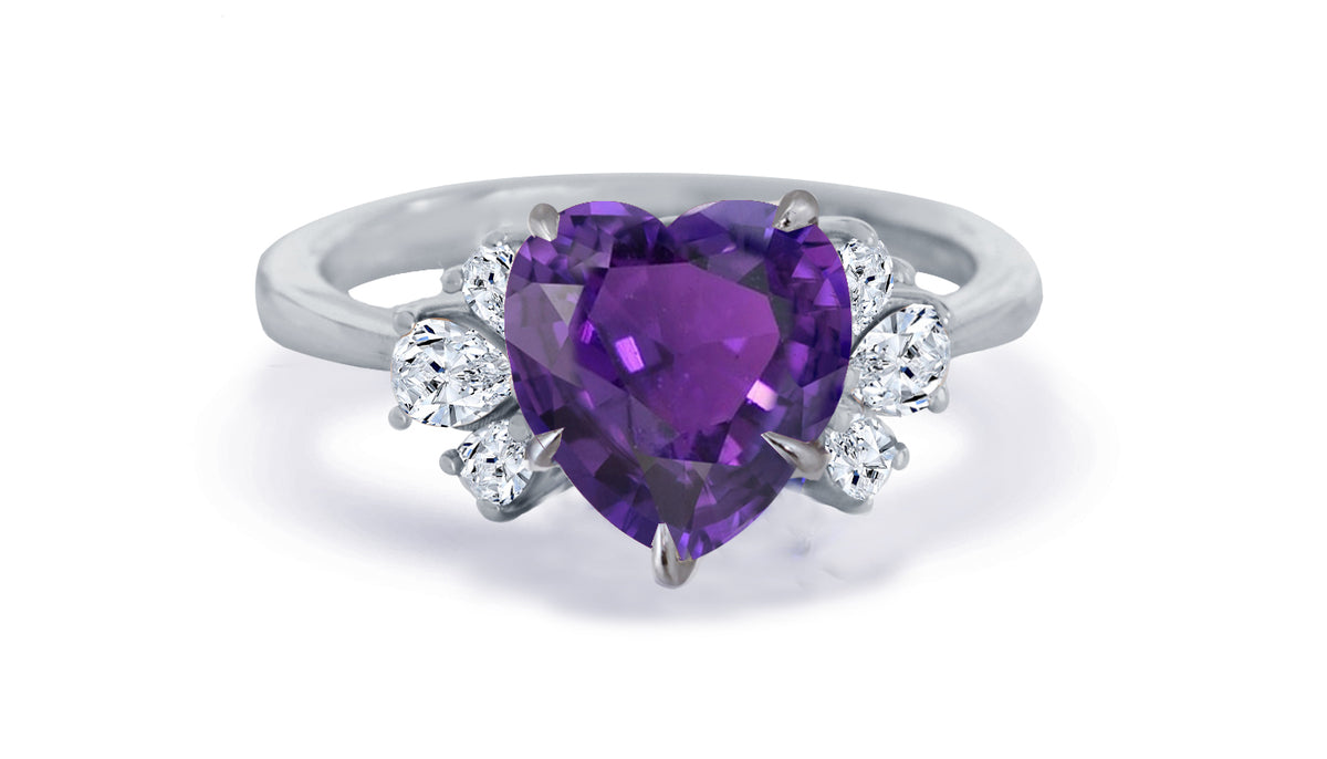 New 2026 162 custom made unique affordable purple sapphire diamond accents engagement rings