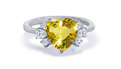New 2026 162 custom made unique affordable yellow sapphire diamond accents engagement rings
