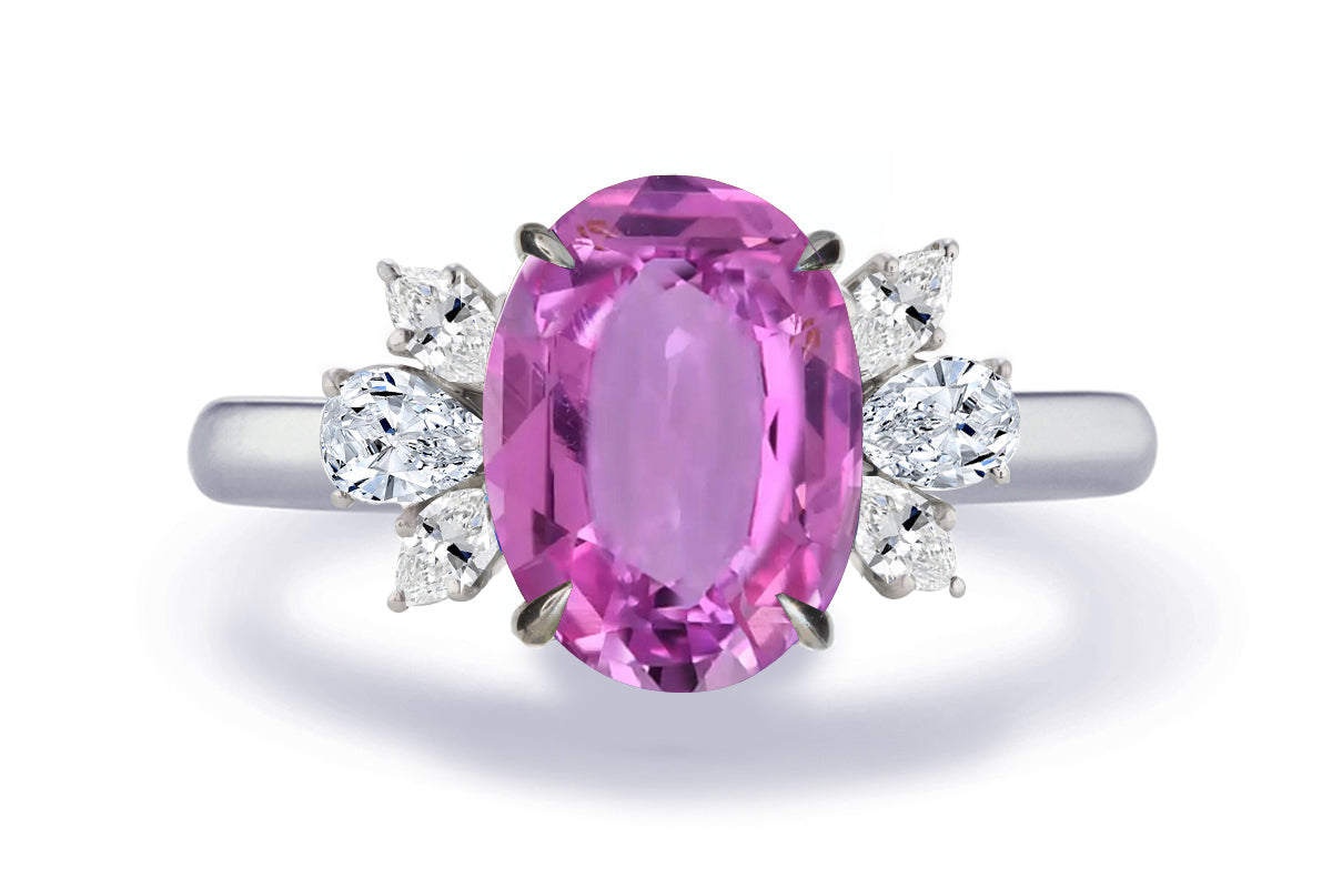 New 2026 163 custom made unique affordable pink sapphire diamond accents engagement rings