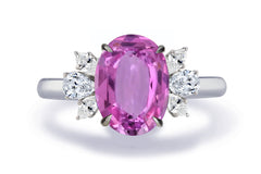 New 2026 163 custom made unique affordable pink sapphire diamond accents engagement rings