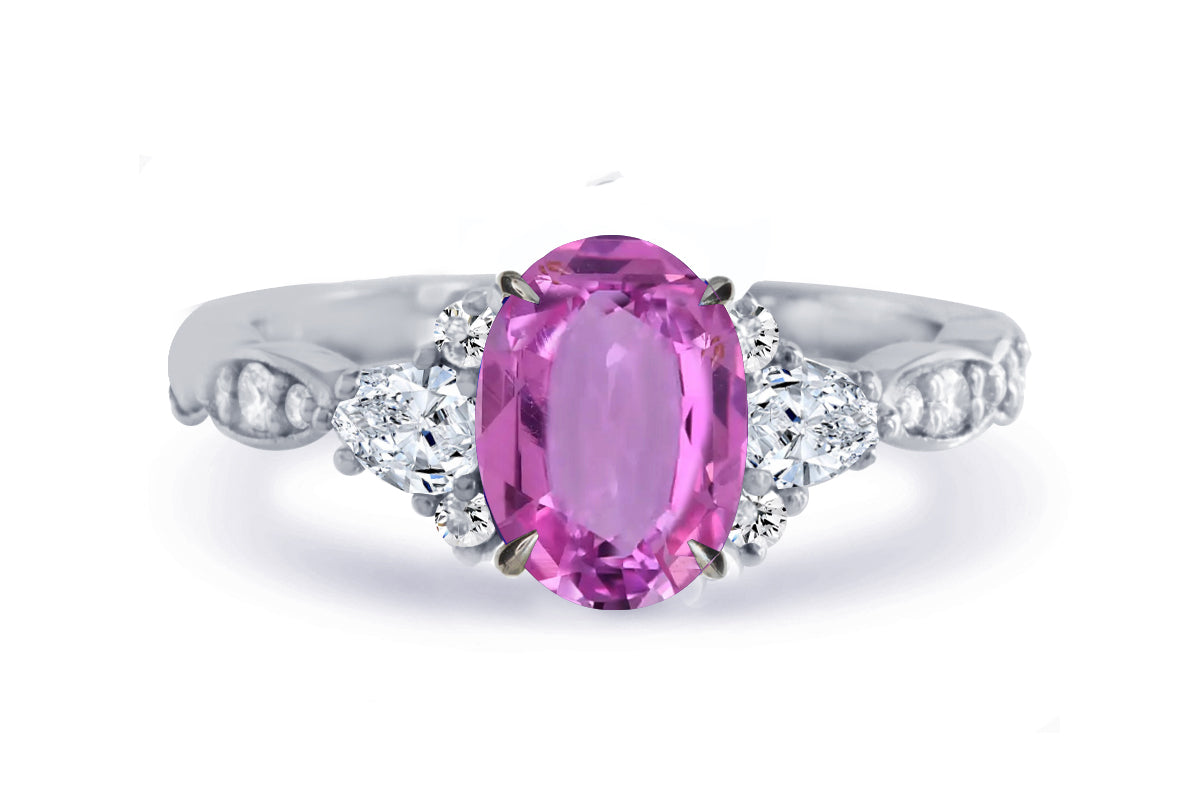 New 2026 164 custom made unique affordable pink sapphire diamond accents engagement rings