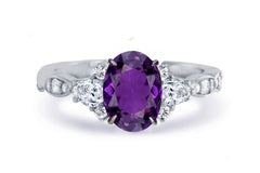 New 2026 164 custom made unique affordable purple sapphire diamond accents engagement rings