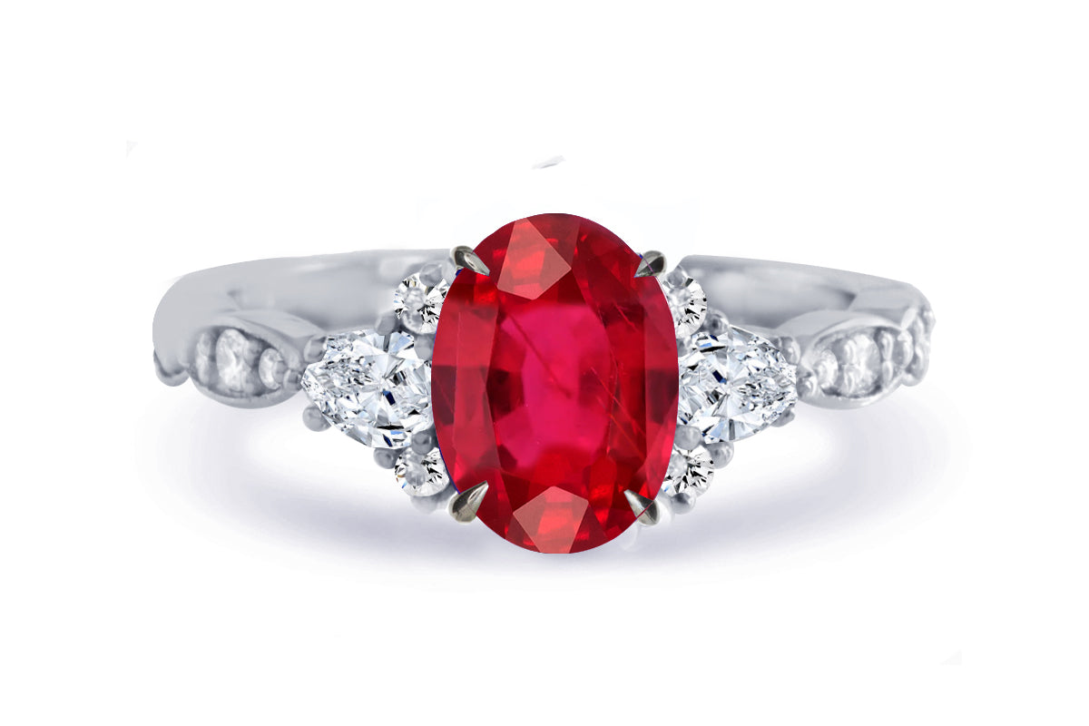 New 2026 164 custom made unique affordable ruby diamond accents engagement rings