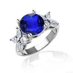 New 2026 165 custom made unique affordable blue sapphire diamond accents engagement rings