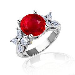 New 2026 165 custom made unique affordable ruby diamond accents engagement rings