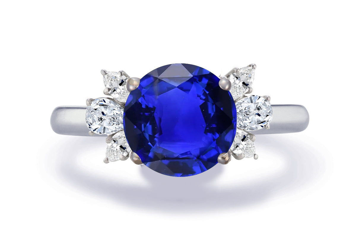 New 2026 166 custom made unique affordable blue sapphire diamond accents engagement rings