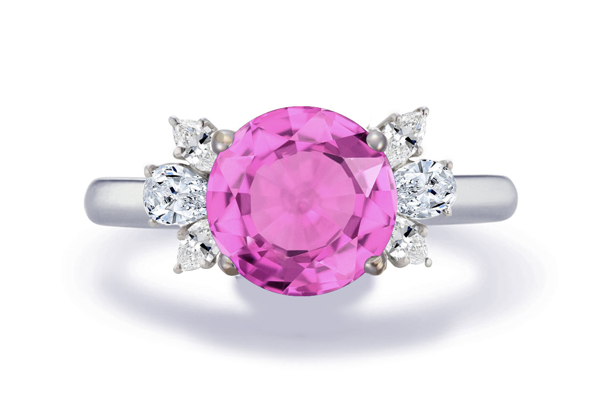 New 2026 166 custom made unique affordable pink sapphire diamond accents engagement rings