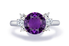 New 2026 166 custom made unique affordable purple sapphire diamond accents engagement rings