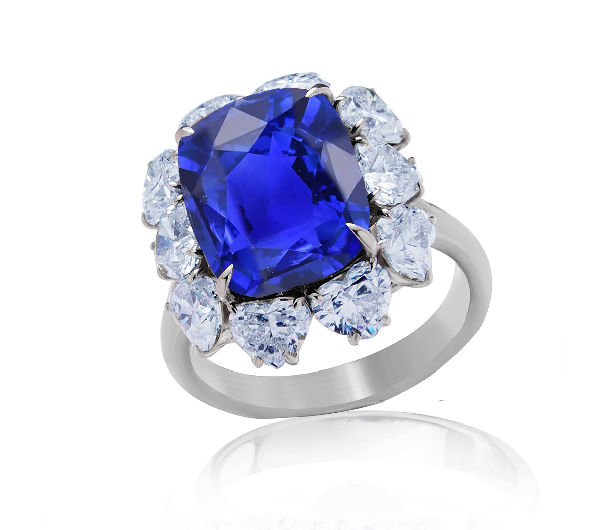 Custom made unique handcrafted non tradional diamond and blue sapphire engagement rings 2026 7