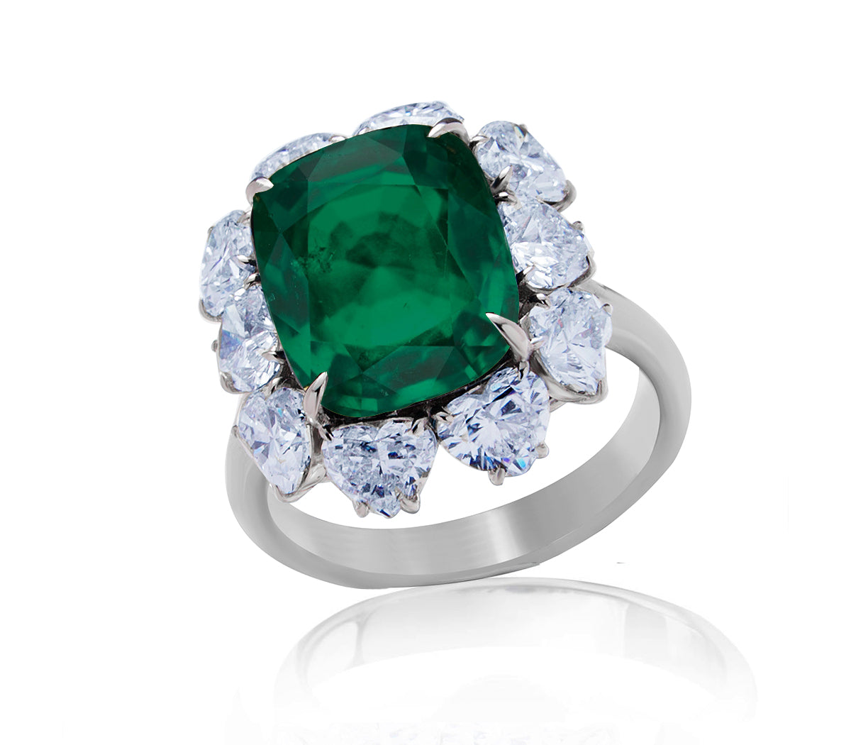 Custom made unique handcrafted non tradional diamond and emerald engagement rings 2026 7