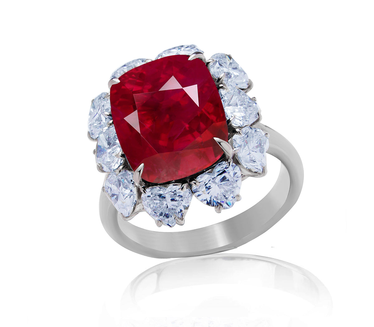 Custom made unique handcrafted non tradional diamond and ruby engagement rings 2026 7
