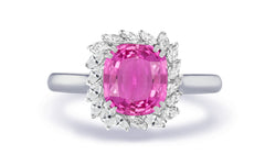 New 2026 18 custom made unique affordable pink sapphire diamond accents engagement rings