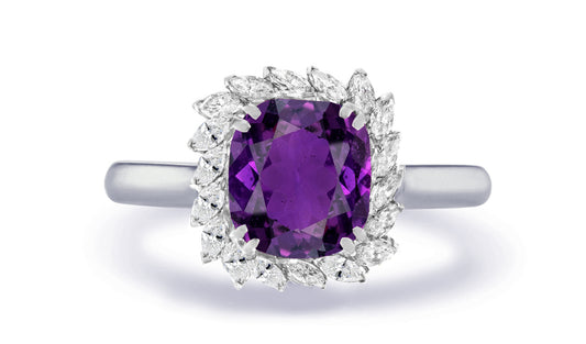 New 2026 18 custom made unique affordable purple sapphire diamond accents engagement rings