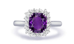 New 2026 18 custom made unique affordable purple sapphire diamond accents engagement rings