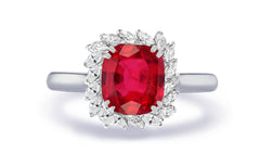 New 2026 18 custom made unique affordable ruby diamond accents engagement rings