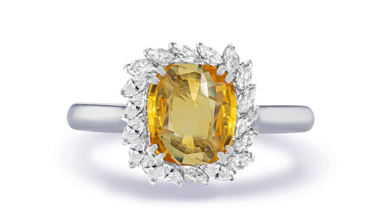 New 2026 18 custom made unique affordable yellow sapphire diamond accents engagement rings
